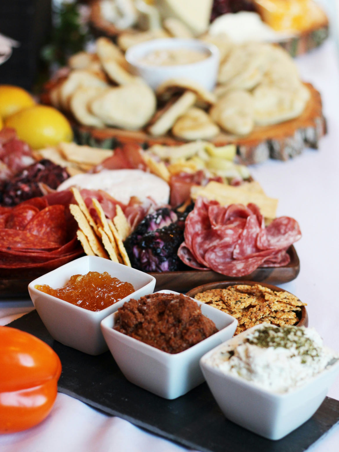 Dips on a Festive table